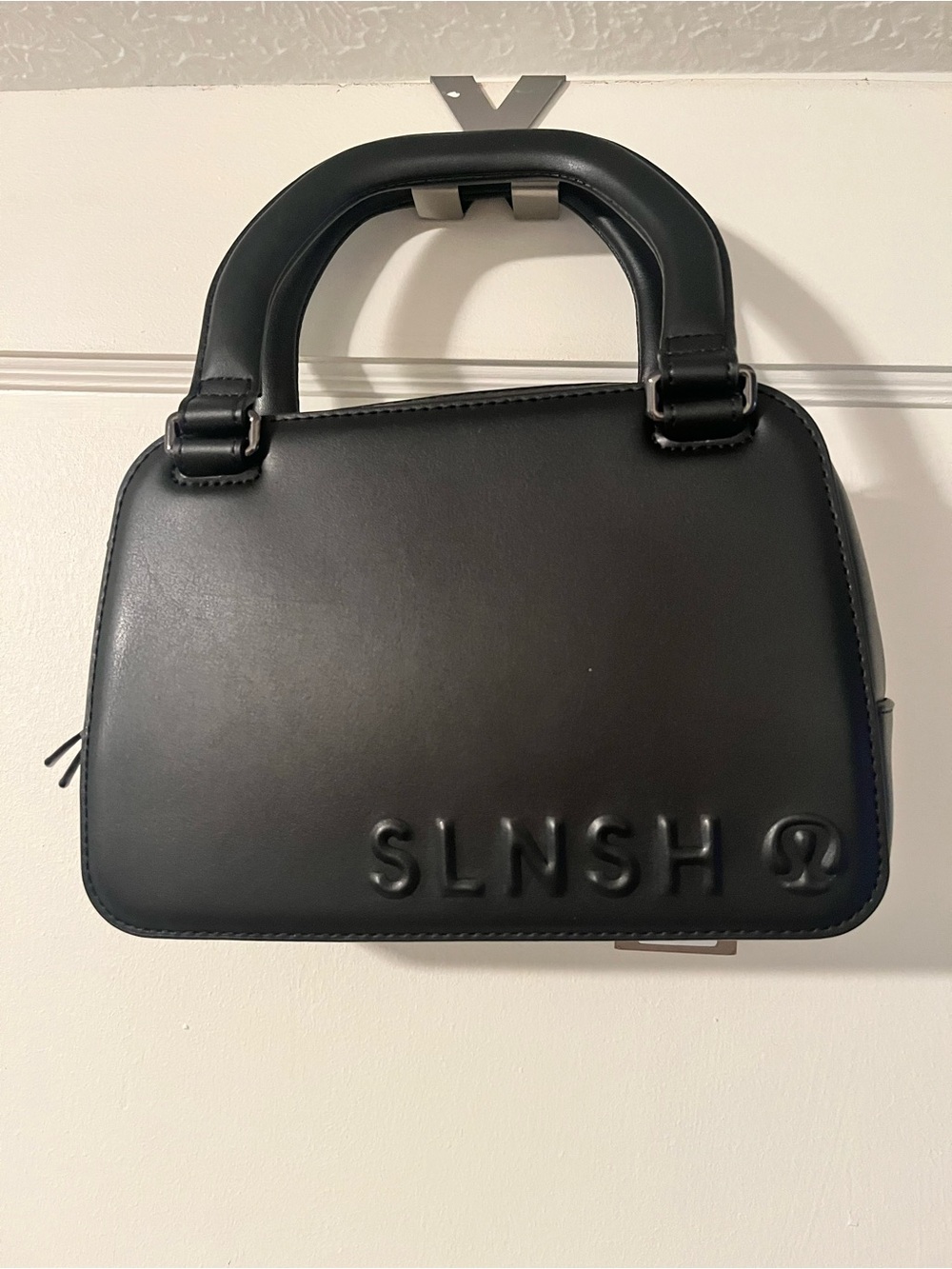 lululemon athletica Black Structured Mini Top-Handle Bag